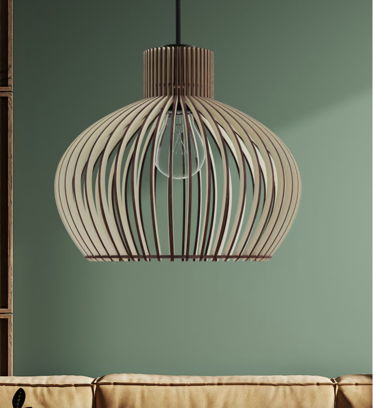 Wood Pendant Lighting Lamp Shade